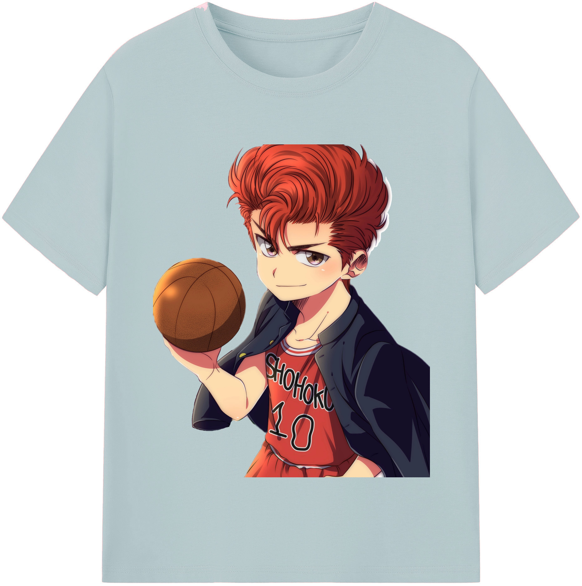 SLAM DUNK／スラムダンク 綿100％半袖Tシャツ（フロントプリント）